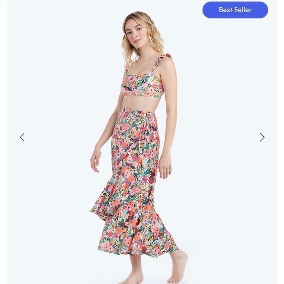 NWT Garden Party Swim Skirt Rifle Paper x Summersalt size Small - Picture 4 of 5